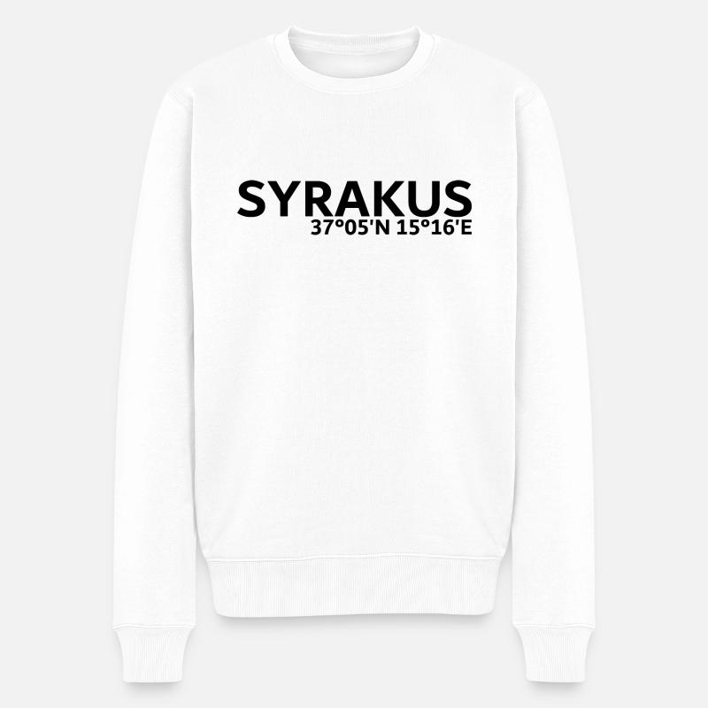 Coordonnées de Syracuse - Pull Premium bio Homme - blanc