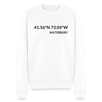 Waterbury, Connecticut, États-Unis Coordonnées - Pull Premium bio Homme - blanc - Devant - Thijin (182cm)