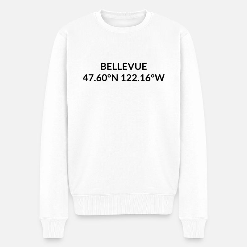 Bellevue, Washington, États-Unis Coordonnées - Pull Premium bio Homme - blanc