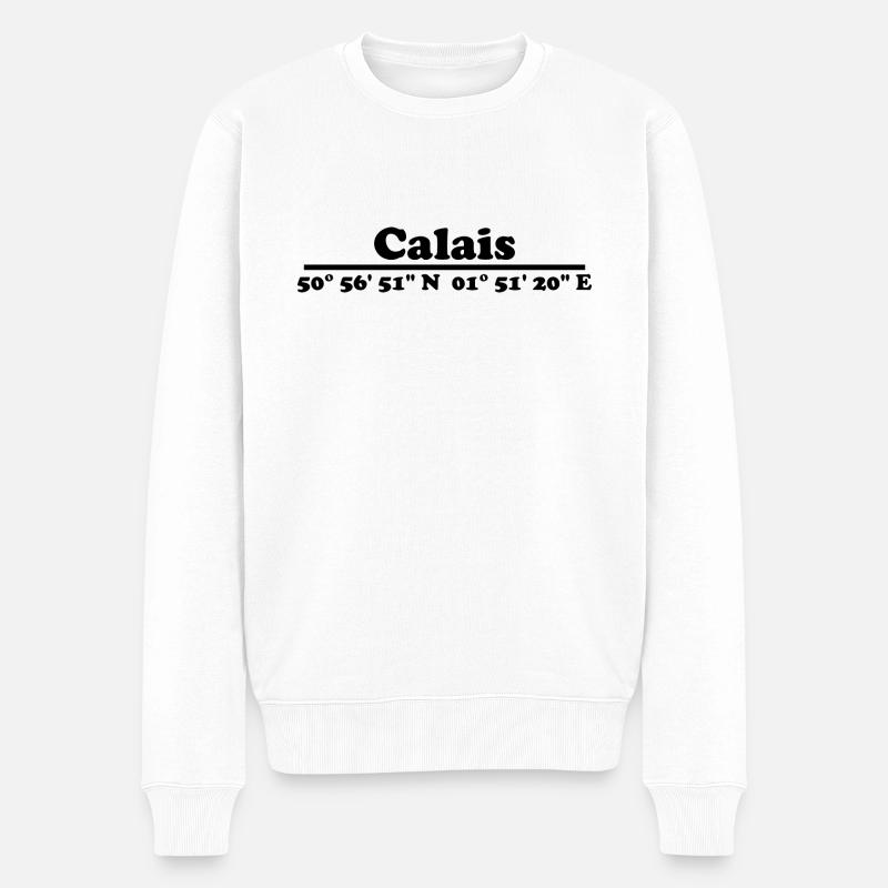 Coordonnées de Calais - Pull Premium bio Homme - blanc