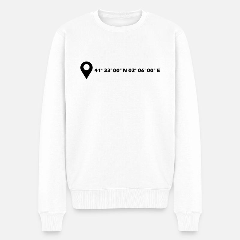 Coordonnées Sabadell - Pull Premium bio Homme - blanc