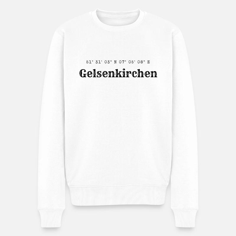 Coordonnées de Gelsenkirchen - Pull Premium bio Homme - blanc