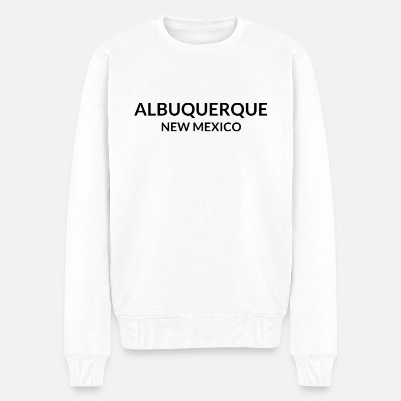 Albuquerque, Nouveau-Mexique, États-Unis - Pull Premium bio Homme - blanc