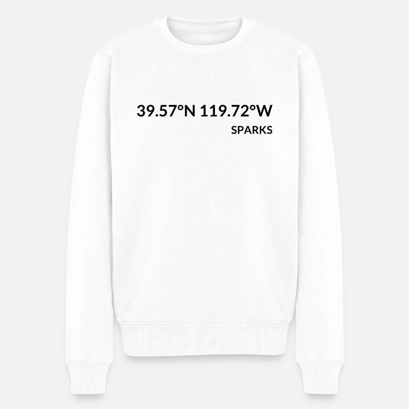 Sparks, Nevada, États-Unis Coordonnées - Pull Premium bio Homme - blanc