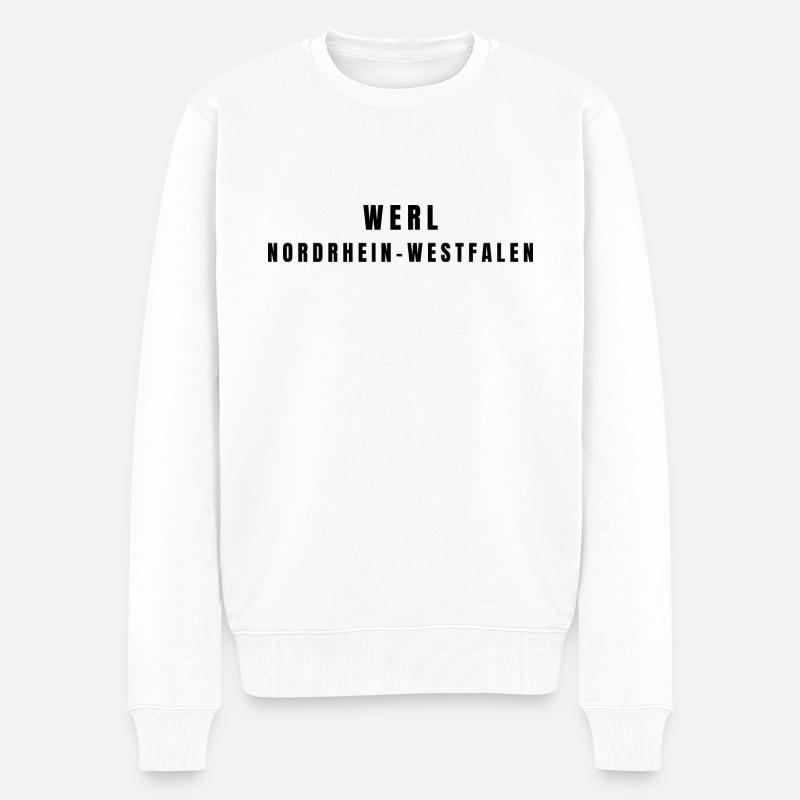 Werl, Rhénanie-du-Nord-Westphalie - Pull Premium bio Homme - blanc