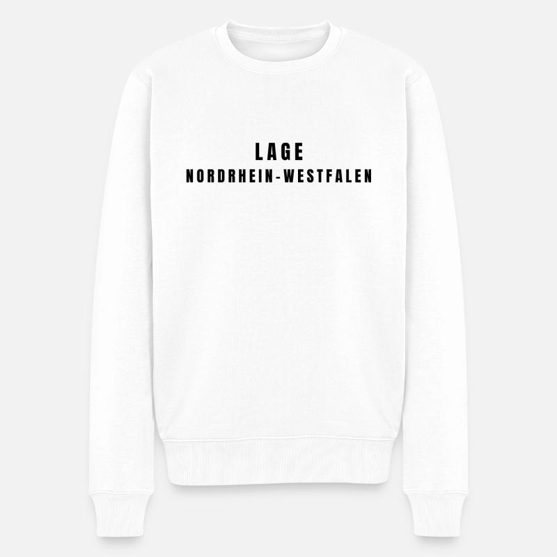 Lage Nordrhein-Westfalen - Männer Premium Bio Pullover - Weiß