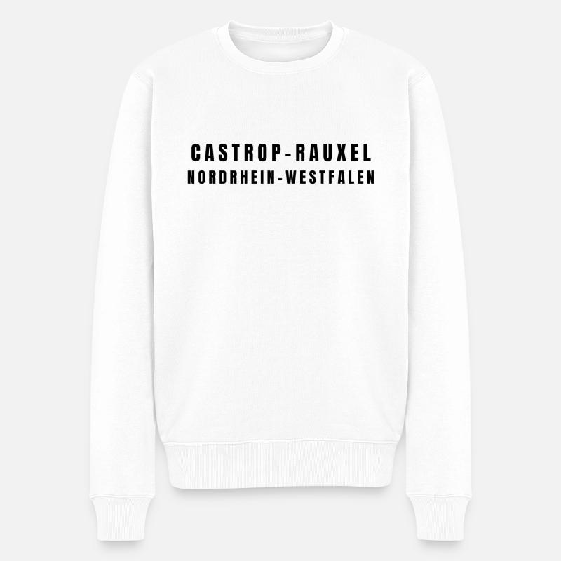 Castrop-Rauxel Nordrhein-Westfalen - Männer Premium Bio Pullover - Weiß