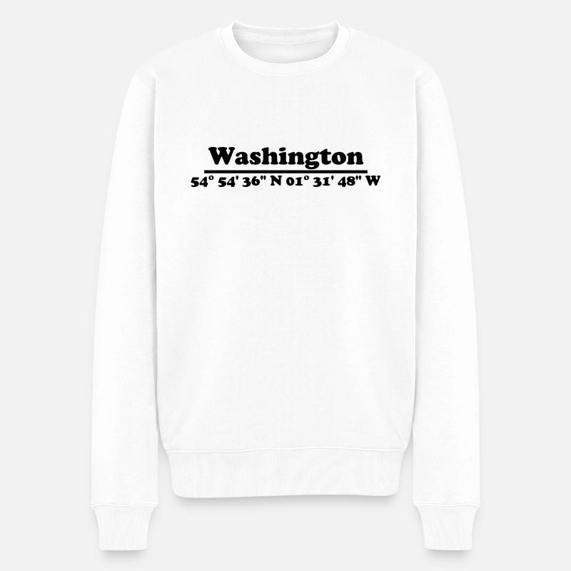 Coordonnées de Washington - Pull Premium bio Homme - blanc