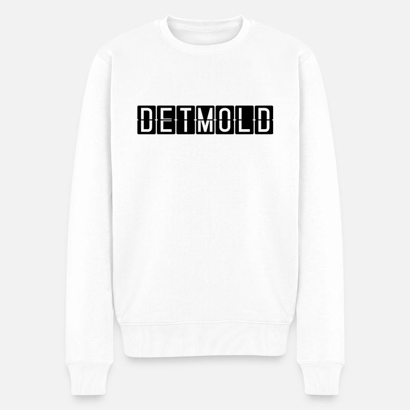Detmold Flughafentafel - Männer Premium Bio Pullover - Weiß