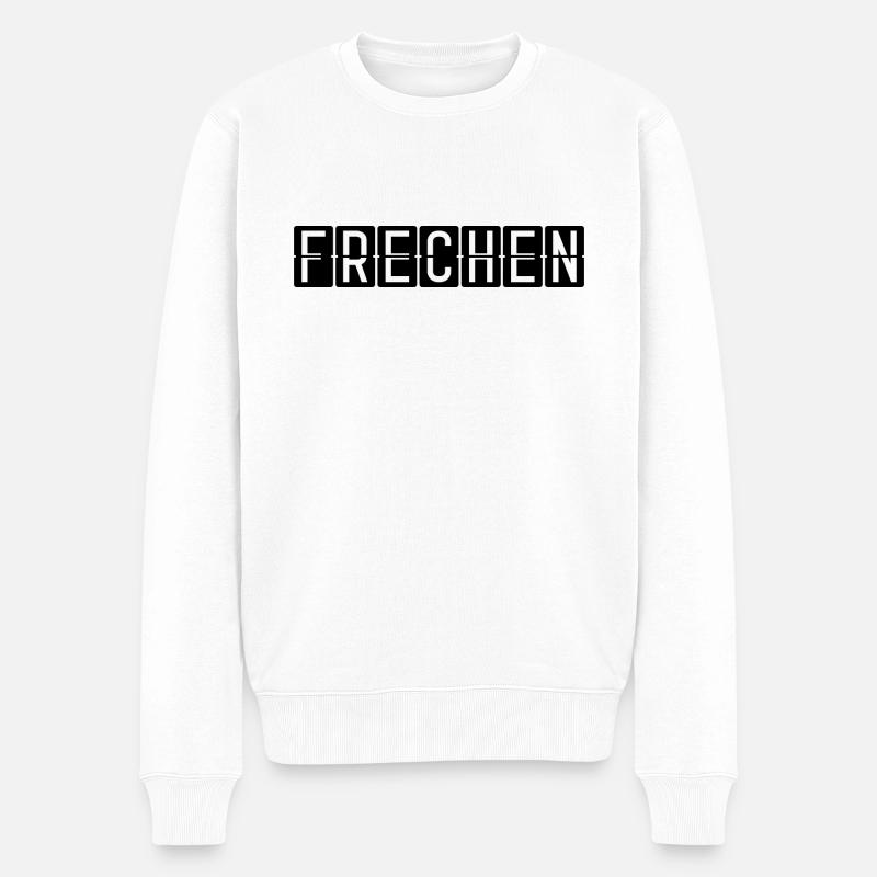 Frechen Flughafentafel - Männer Premium Bio Pullover - Weiß