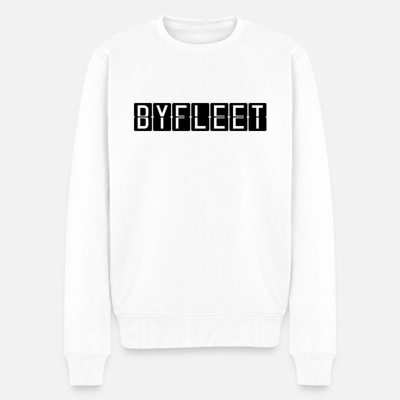 Byfleet Flughafentafel - Männer Premium Bio Pullover - Weiß