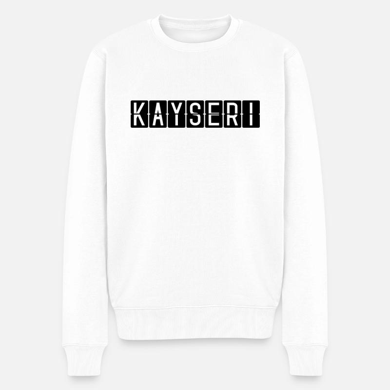 Kayseri Flughafentafel - Männer Premium Bio Pullover - Weiß