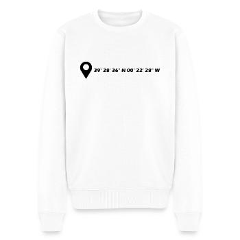 Coordonnées de Valence - Pull Premium bio Homme - blanc - Devant - Thijin (182cm)