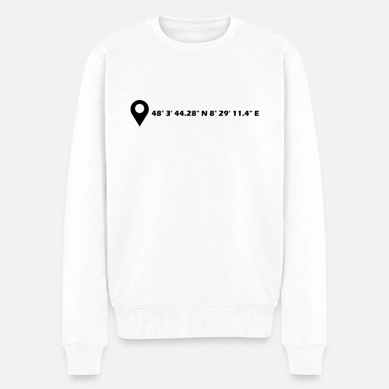 Coordonnées de Villingen-Schwenningen - Pull Premium bio Homme - blanc