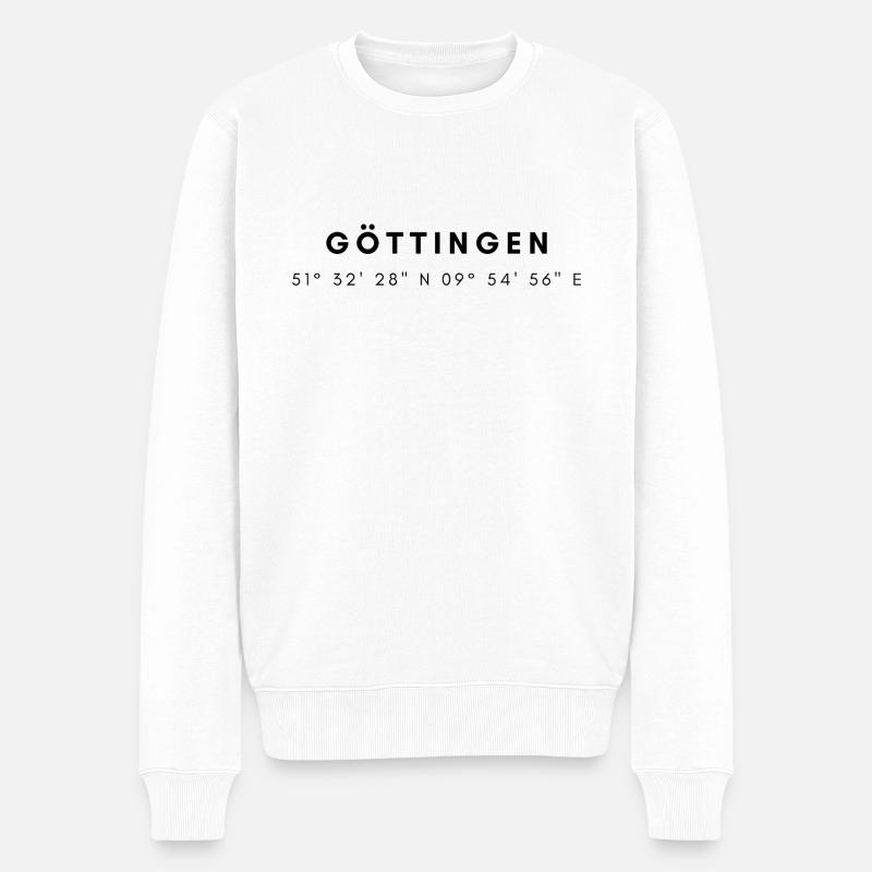 Coordonnées de Göttingen - Pull Premium bio Homme - blanc