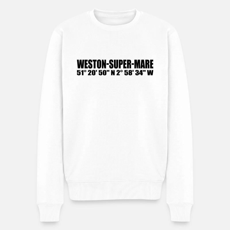 Coordonnées Weston-super-Mare - Pull Premium bio Homme - blanc