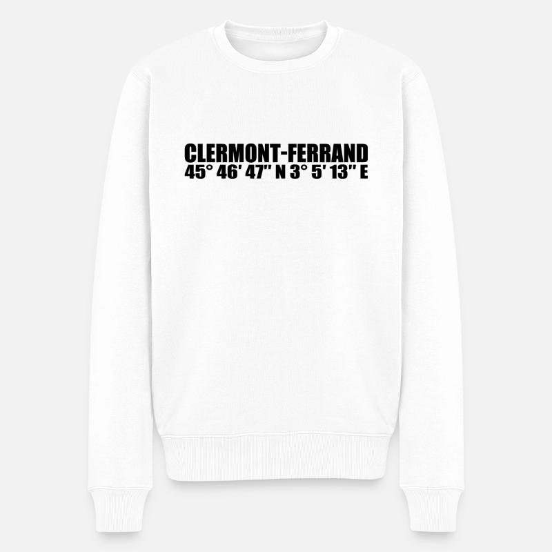 Coordonnées clermont-ferrand - Pull Premium bio Homme - blanc
