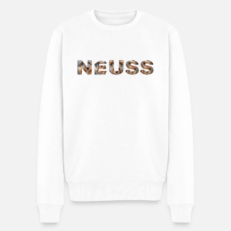 Neuss Hund - Männer Premium Bio Pullover - Weiß