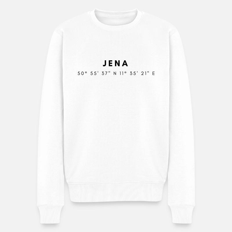 Coordonnées d’Iéna - Pull Premium bio Homme - blanc