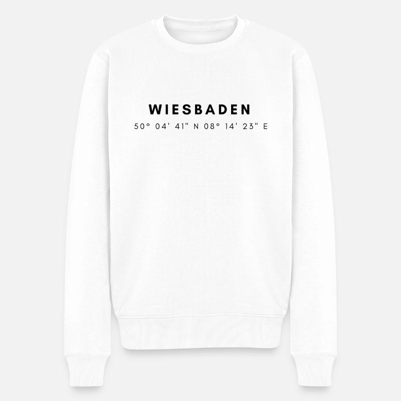 Coordonnées Wiesbaden - Pull Premium bio Homme - blanc