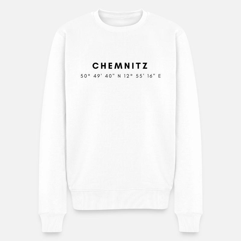 Coordonnées de Chemnitz - Pull Premium bio Homme - blanc
