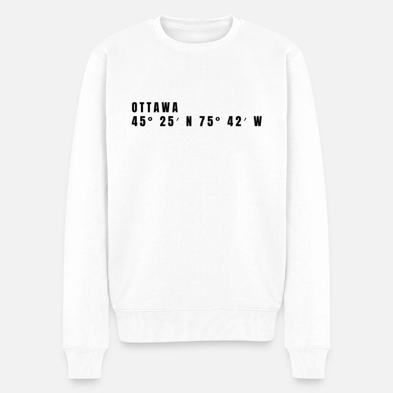 Ottawa, Canada Coordonnées - Pull Premium bio Homme - blanc