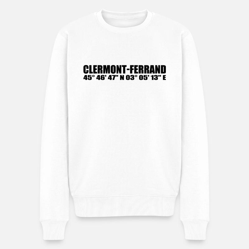 Coordonnées clermont-ferrand - Pull Premium bio Homme - blanc