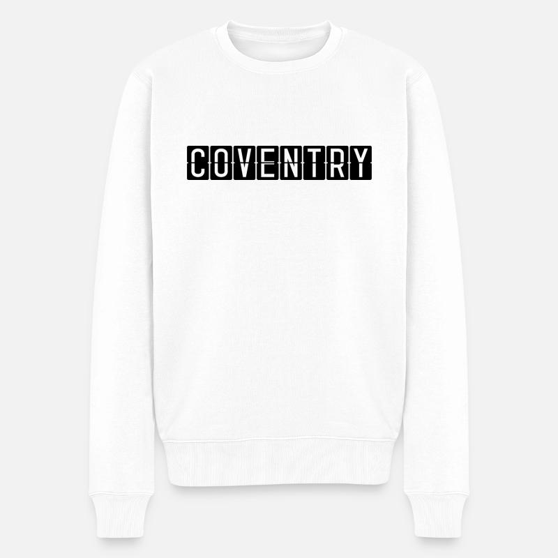 Coventry Flughafentafel - Männer Premium Bio Pullover - Weiß