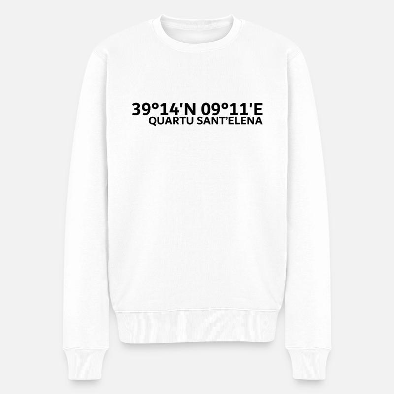 Coordonnées de Quartu Sant’Elena - Pull Premium bio Homme - blanc