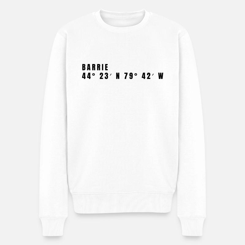 Barrie, Canada Coordonnées - Pull Premium bio Homme - blanc