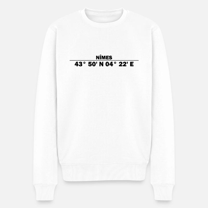 Coordonnées de Nîmes - Pull Premium bio Homme - blanc