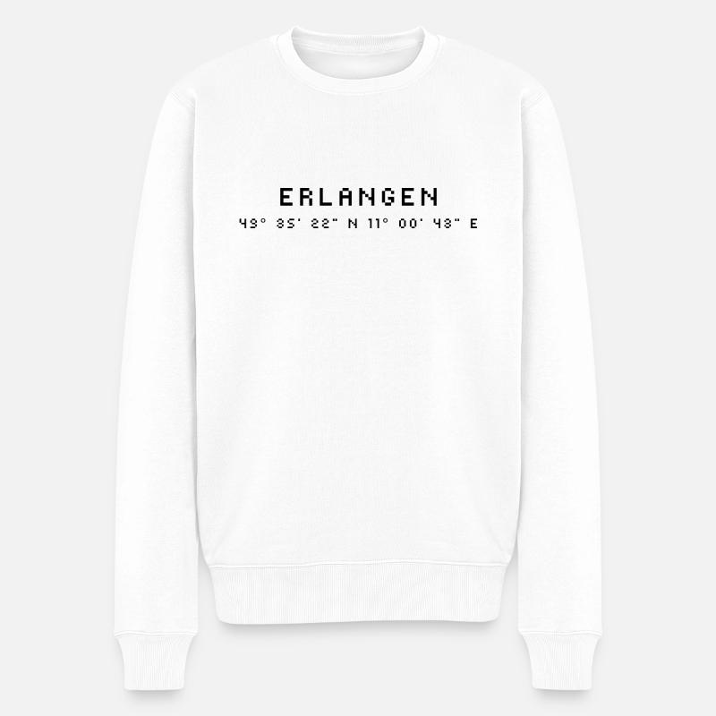 Coordonnées d’Erlangen - Pull Premium bio Homme - blanc
