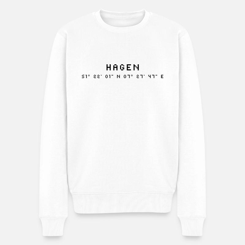 Coordonnées de Hagen - Pull Premium bio Homme - blanc