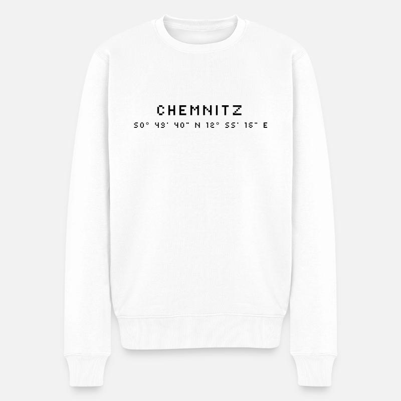Chemnitz coordinates - Men's Premium Organic Jumper - white