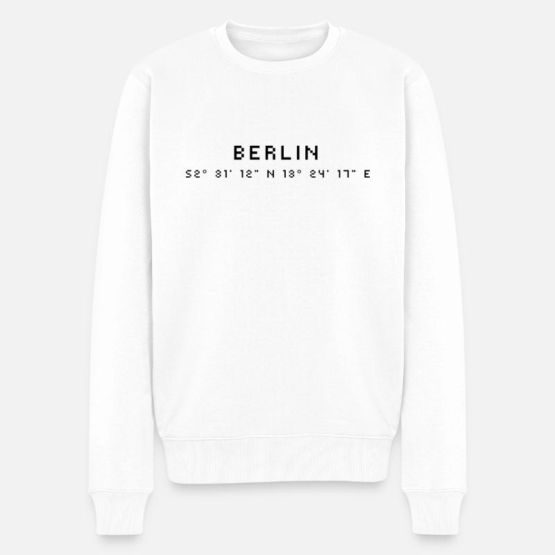 Coordonnées de Berlin - Pull Premium bio Homme - blanc
