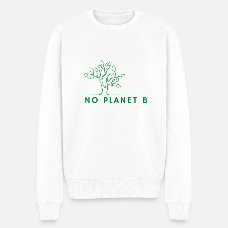 No Planet B - Protection de l’environnement - Pull Premium bio Homme - blanc