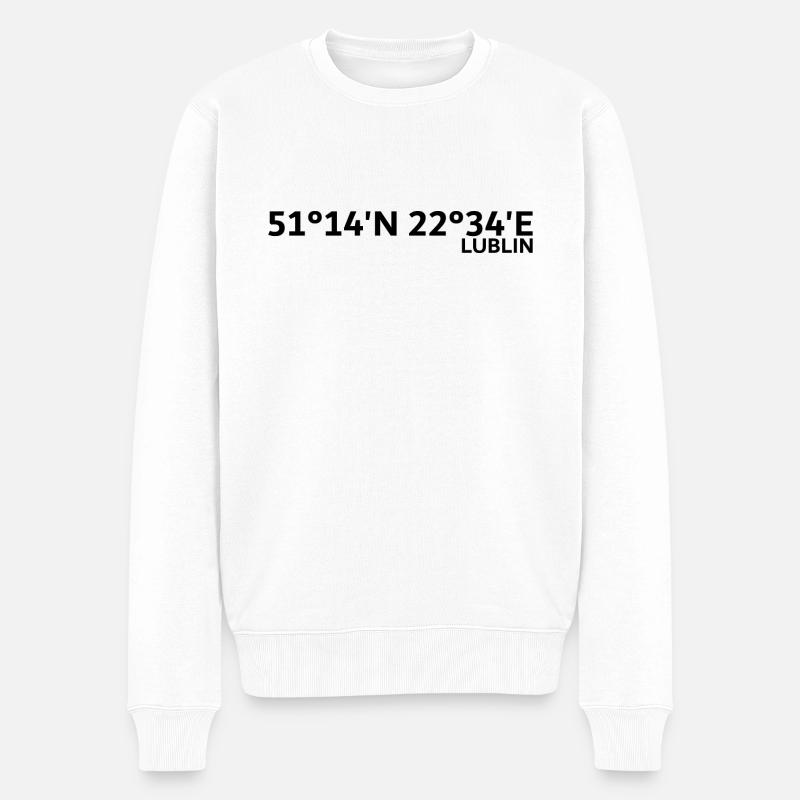 Coordonnées de Lublin - Pull Premium bio Homme - blanc