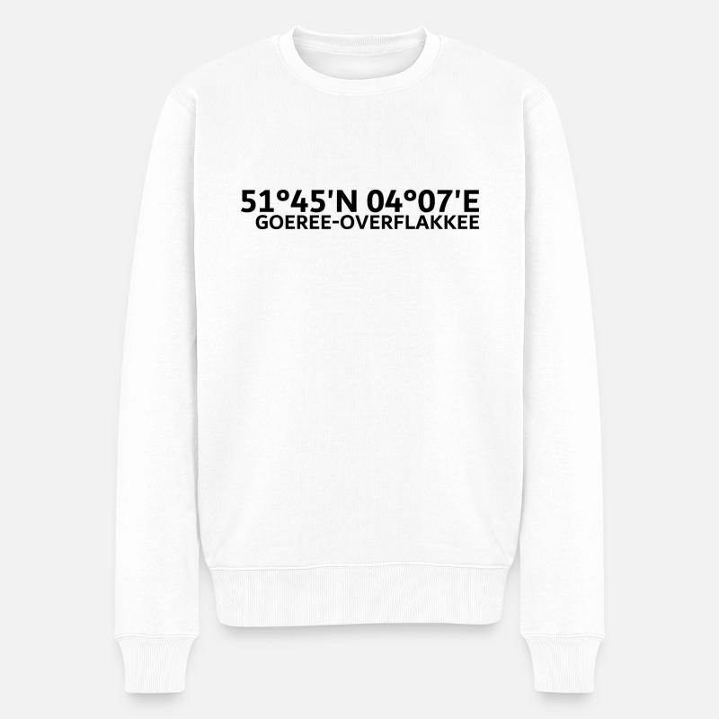 Coordonnées Goeree-Overflakkee - Pull Premium bio Homme - blanc