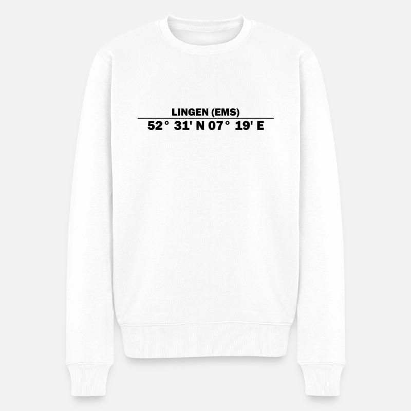 Coordonnées Lingen (Ems) - Pull Premium bio Homme - blanc