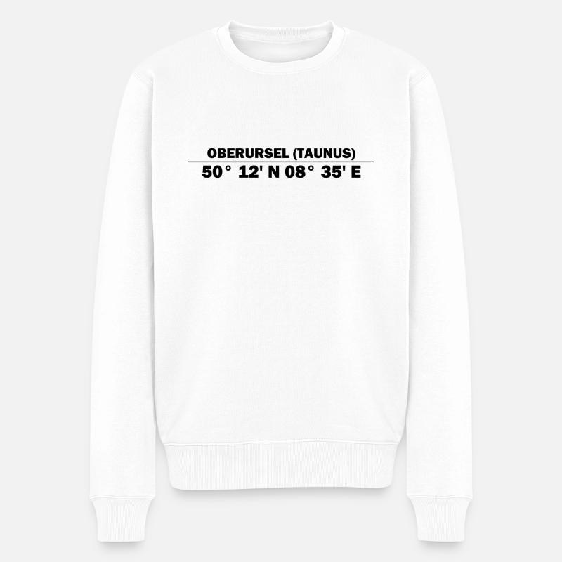 Coordonnées d’Oberursel (Taunus) - Pull Premium bio Homme - blanc