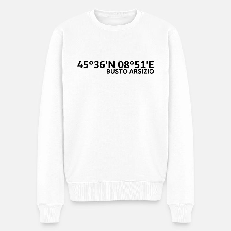 Busto Arsizio coordonnées - Pull Premium bio Homme - blanc