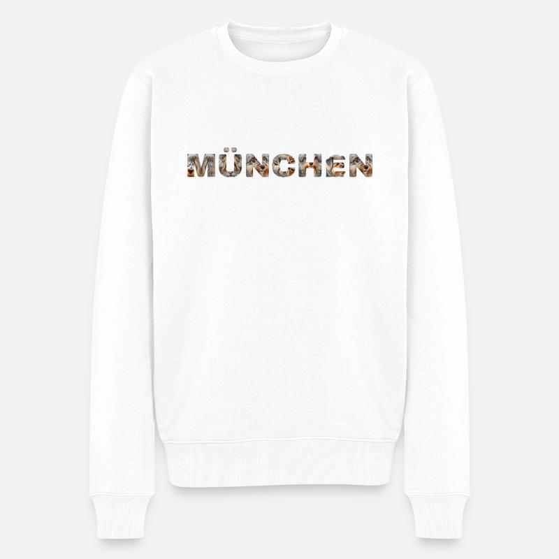 München Hund - Männer Premium Bio Pullover - Weiß