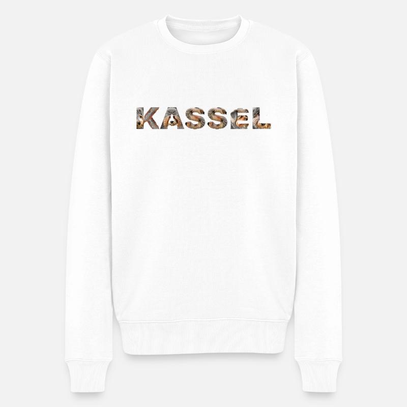 Kassel Hund - Männer Premium Bio Pullover - Weiß