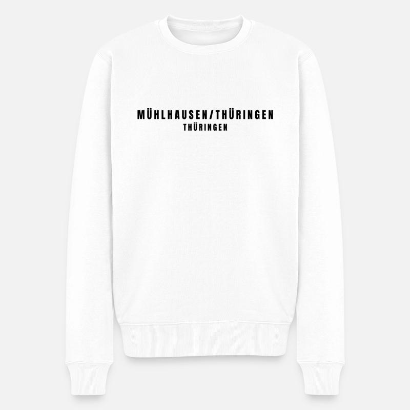 Mühlhausen/Thüringen Thüringen - Männer Premium Bio Pullover - Weiß