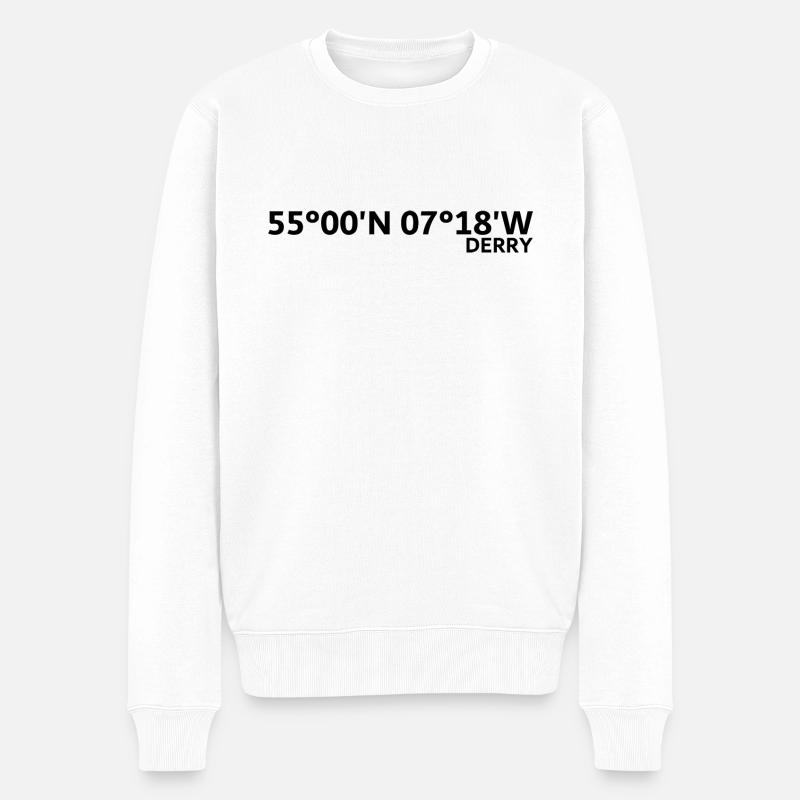 Derry coordinates - Men's Premium Organic Jumper - white