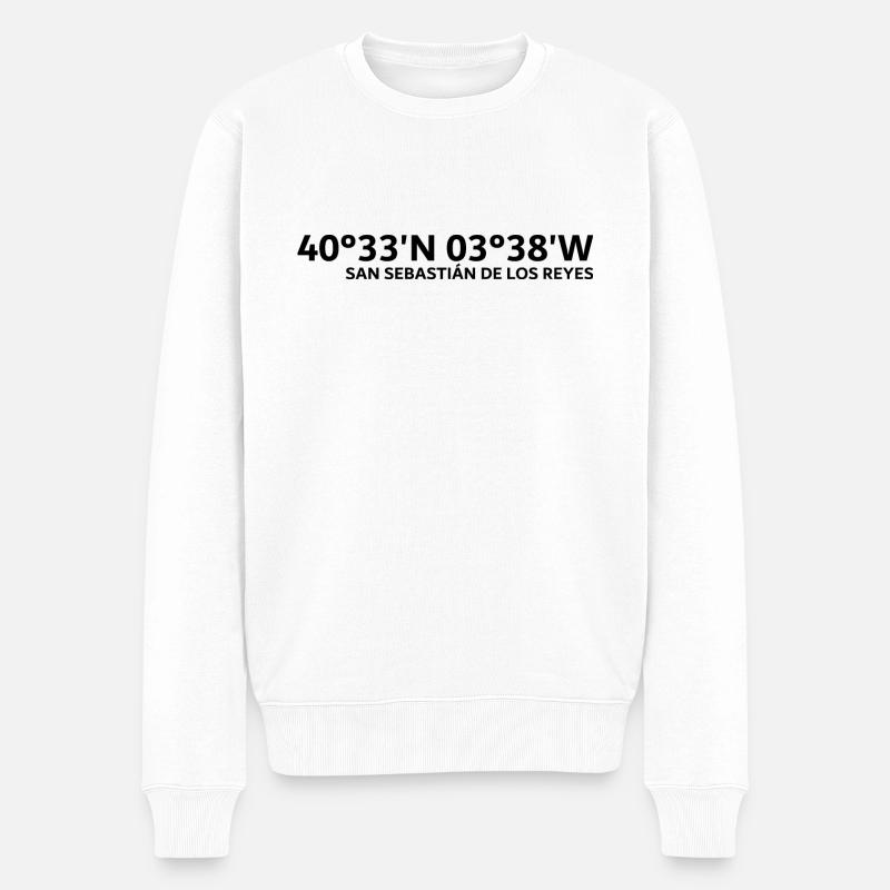 San Sebastián de los Reyes Coordonnées - Pull Premium bio Homme - blanc