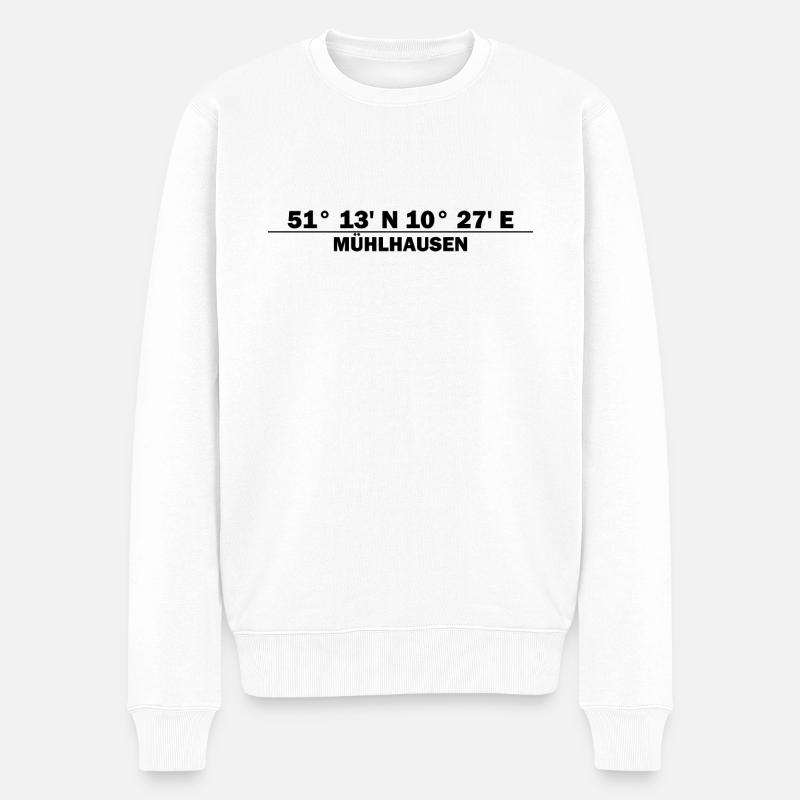 Coordonnées de Mühlhausen - Pull Premium bio Homme - blanc