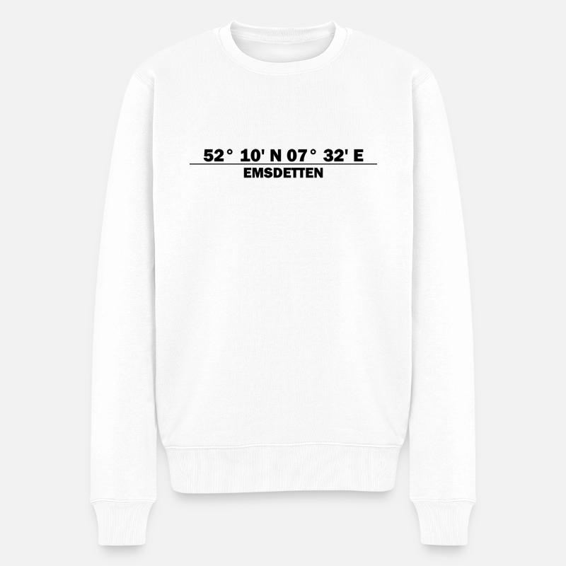 Coordonnées Emsdetten - Pull Premium bio Homme - blanc