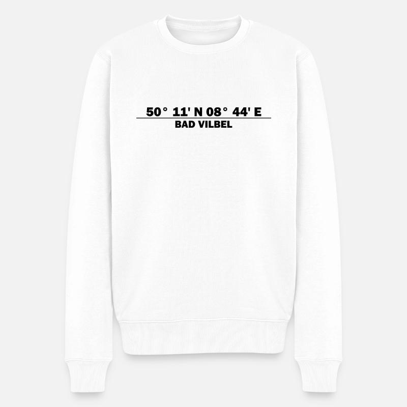 Coordonnées de Bad Vilbel - Pull Premium bio Homme - blanc