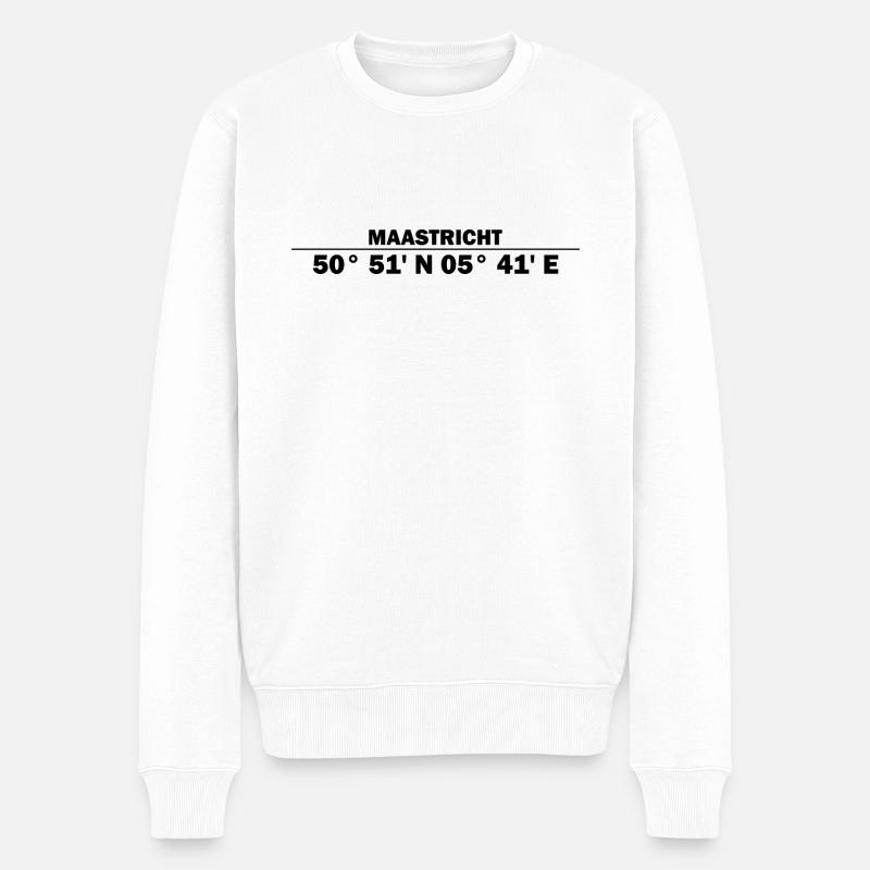 Coordonnées de Maastricht - Pull Premium bio Homme - blanc